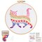 Embroidery Kits for Beginners Adults,Cat Stamped Pattern Practice for Starters,Cross Stitch Kit Including Hoop,Cloth,Needles, Instruction and Threads